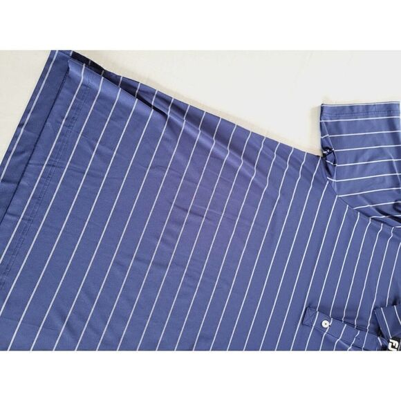 Footjoy Shirt Men Large Blue Golf Polo Stripe Short Sleeve - Picture 5 of 9